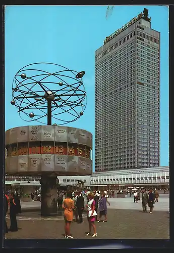 AK Berlin, Passanten auf dem Alexanderplatz