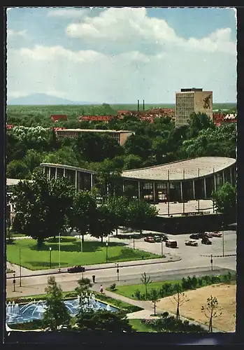 AK Karlsruhe, Blick zur Schwarzwaldhalle