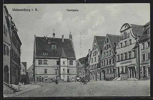 AK Weissenburg i. B., Blick über den Marktplatz