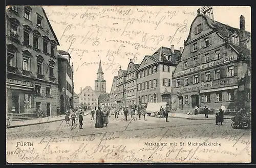 AK Fürth, Marktplatz mit St. Michaelskirche