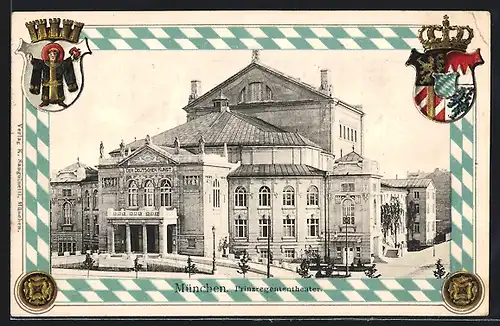 AK München, Ortspartie am Prinzregententheater