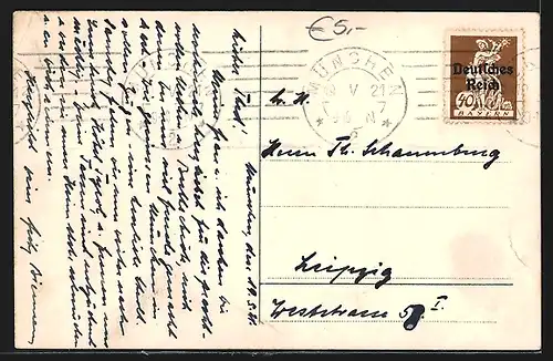 AK München, Ortspartie am Prinzregententheater