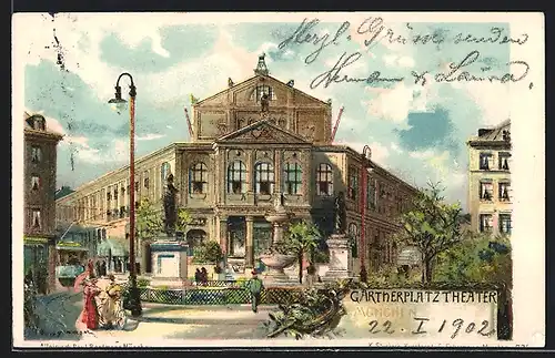 Lithographie München, Partie am Gärtnerplatztheater