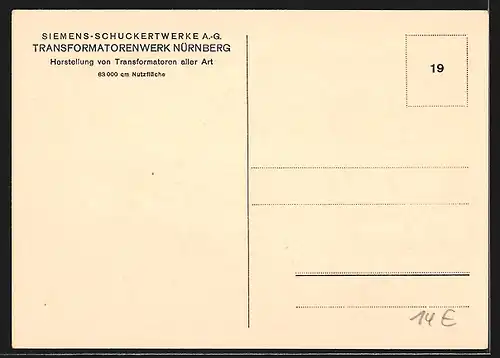 AK Nürnberg, Transformatorenwerk der Siemens-Schuckertwerke A.-G.