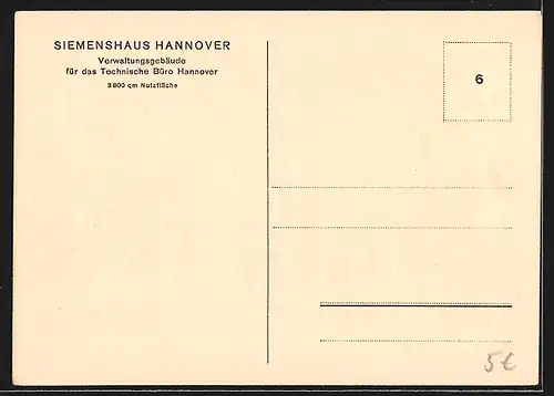 AK Hannover, Siemenshaus, Verwaltungsgebäude f. d. Technische Büro