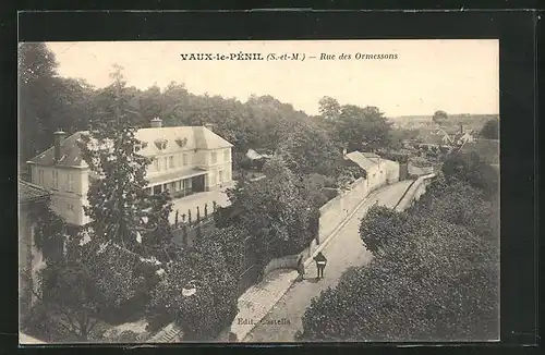 AK Vaux-le-Pènil, Rue des Ormessons