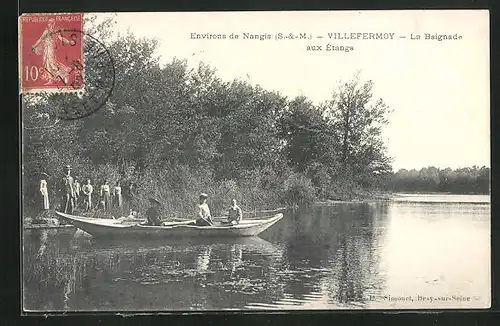 AK Nangis, Villefermoy - La Baignade aux Ètangs