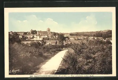 AK Saint-Loup-de-Naud, Vue gènèrale (cote Sud)