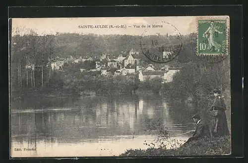 AK Sainte-Aulde, Vue de la Marne