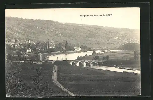 AK Mèry-sur-Marne, Vue prise des Coteaux