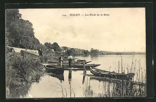 AK Melun, Les Bords de la Seine