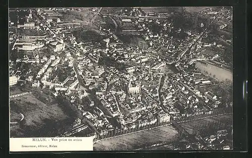AK Melun, Vue prise en avion