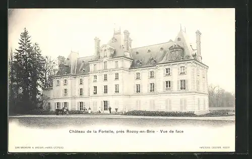 AK Rozoy-en-Brie, Chateau de la Fortelle, Vue de face