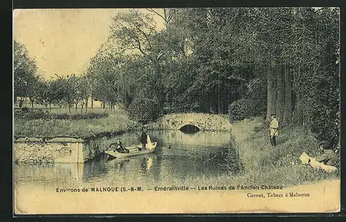 AK Emérainville, les Ruines de l'Ancien Chateau