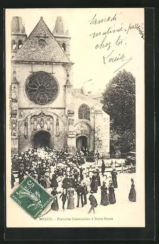 AK Melun, Permière Communion à Notre Dame