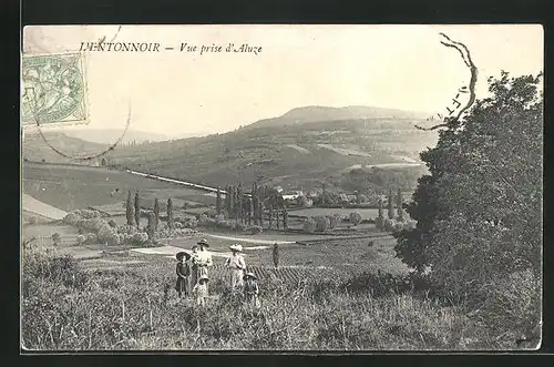 AK L'Entonnoir, Vue prise d'Aluze