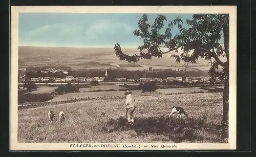 AK Saint-Léger-sur-Dheune, Vue Générale