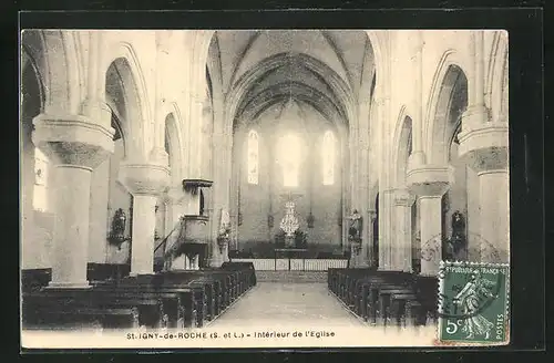 AK St-Igny-de-Roche, Interieur de l`Eglise