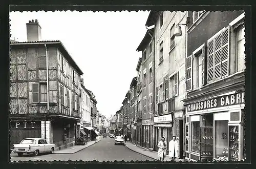 AK Tournus, Rue du Centre, Strassenpartie