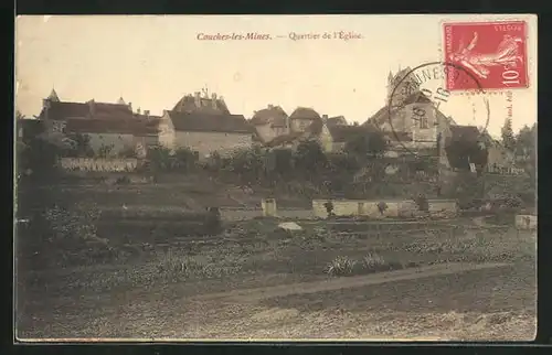 AK Couches-les-Mines, Quartier de l`Église