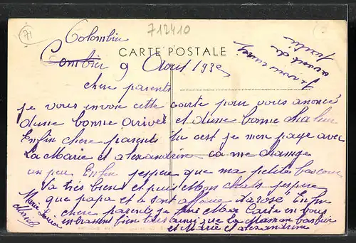 AK Colombier-en-Brionnais, Vue générale