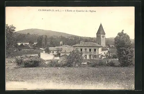 AK Clermain, L`École et Quartier de l`Église