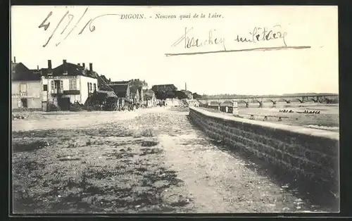 AK Digoin, Nouveau quai de la Loire