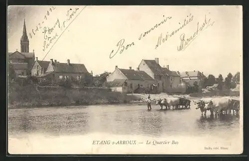 AK Étang-s-Arroux, Le Quartier Bas