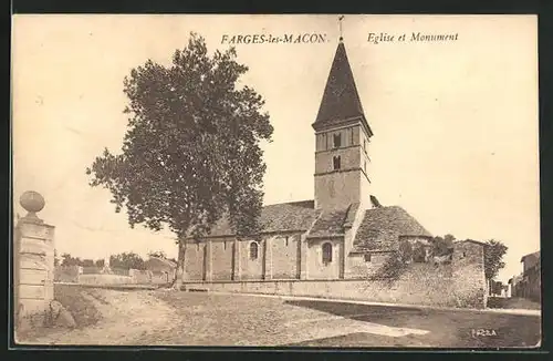 AK Farges-les-Macon, Eglise et Monument