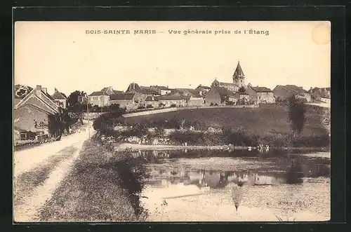 AK Bois-Saintre-Marie, Vue générale prise de l'Etang