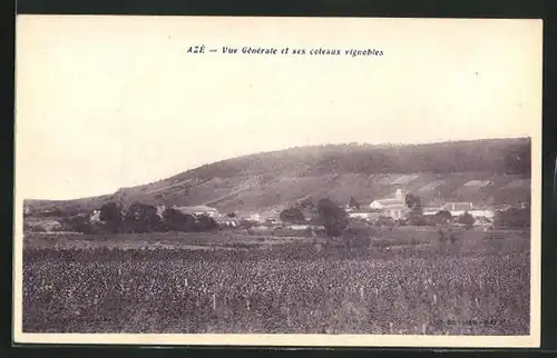 AK Azé, Vue Générale et ses coleaux vignobles