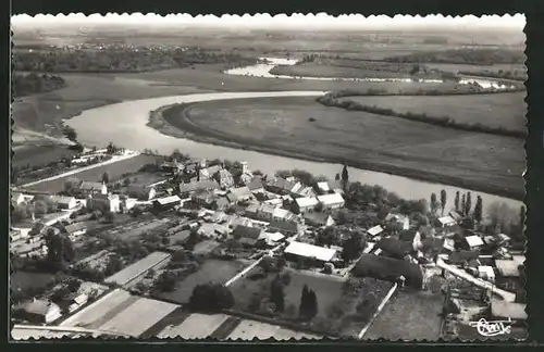 AK Ecuelles, Vue générale aérienne