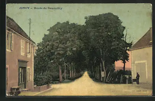 AK Joncy, Route de Genouilly, Ortspartie