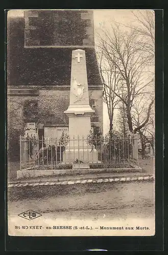 AK St-Bonnet-en-Bresse, Monument aux Morts