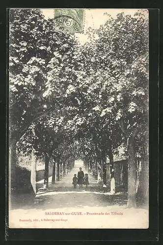 AK Salornay-sur-Guye, Promenade des Tilleuls