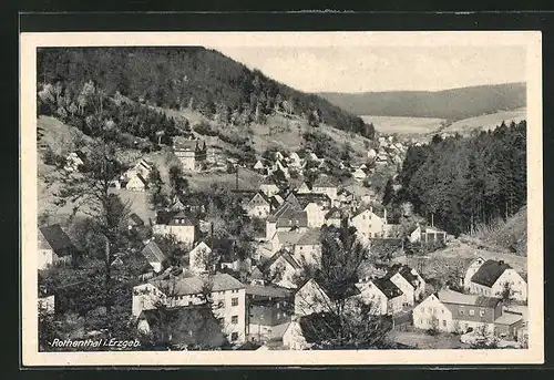 AK Rothenthal i. Erzgeb., Panoramablick vom Berg