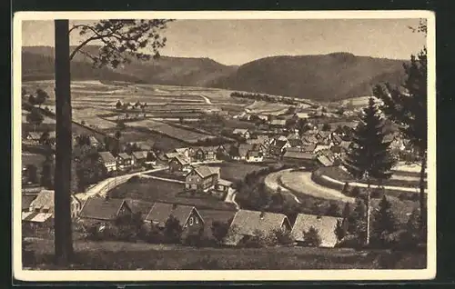 AK Albrechts-Mäbendorf, Panoramablick vom Berg.
