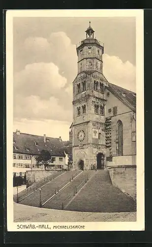 AK Schwäbisch-Hall, Blick auf die Michaeliskirche