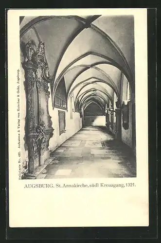 AK Augsburg, St. Annakirche, südl. Kreuzgang