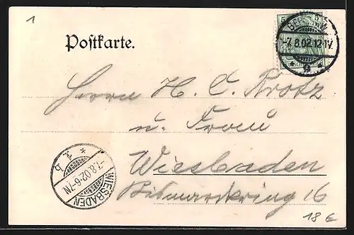 Künstler-AK Berlin-Treptow, 24. Verbandstag des Central-Verbandes städtischer Haus-und Grundbesitzer 1902, Abtei