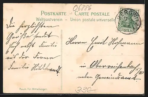 Passepartout-Lithographie Wittenberg, Flusspartie mit Dampfern und Stadtansicht, Wappen