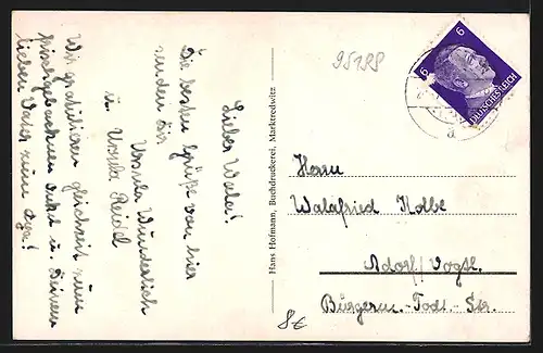 AK Thierstein /Bayer. Ostmark, Ortsansicht mit Kirche