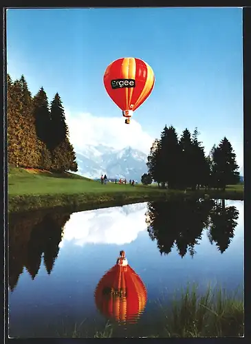 AK Ballonpost mit Stempel, Bord-Stempel