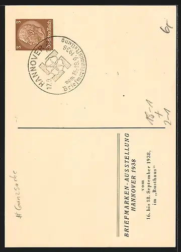 Künstler-AK Hannover, Briefmarken-Ausstellung im September 1938, Kgl. Hannoversche Postinspektoren, Ganzsache