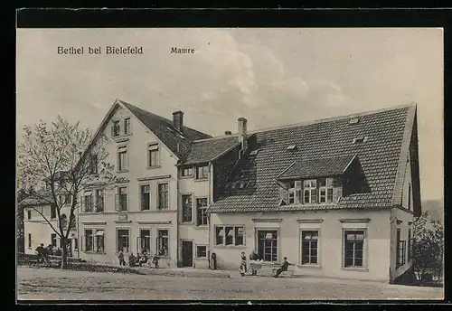 AK Bethel bei Bielefeld, Haus Mamre, Strassenansicht, mit Kinderwagen