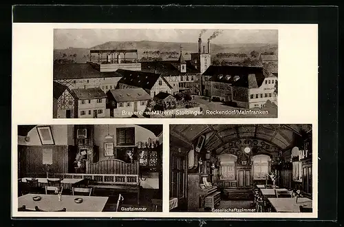 AK Reckendorf, Brauerei & Mälzerei Stoibinger, Gastzimmer, Gesellschaftszimmer