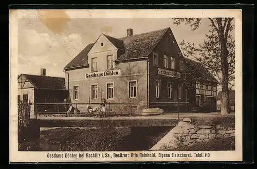 AK Döhlen bei Rochlitz, Gasthaus Döhlen von Otto Reinhold