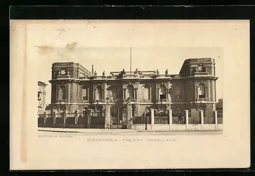 AK Alexandria, French Consulate, Französische Botschaft