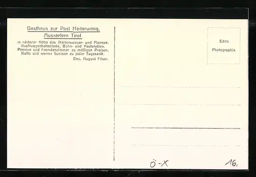 AK Heiterwang /Ausserfern, Gasthof zur Post mit Strasse