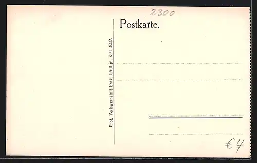 AK Kiel, Universität und Kaiser Wilhelm I. Denkmal